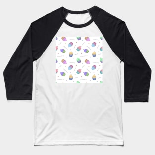 Cupcakes Baseball T-Shirt